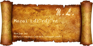 Mezei Lóránt névjegykártya