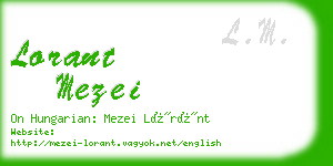 lorant mezei business card